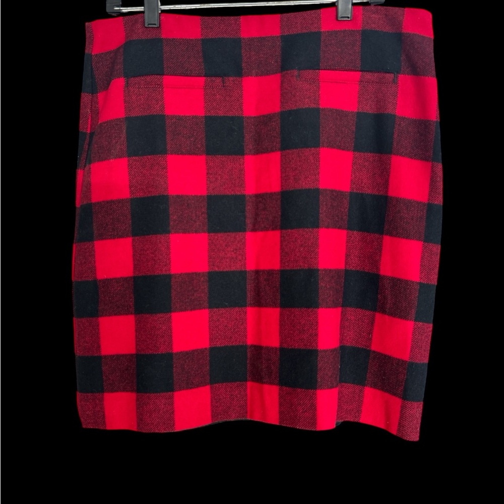 Talbots Red and Black Checkered Mini Skirt.Office work.Formal.